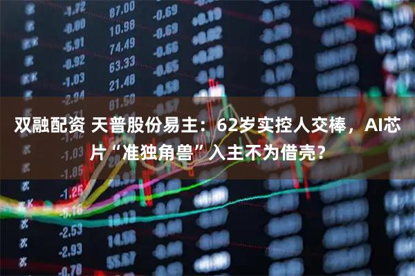 双融配资 天普股份易主：62岁实控人交棒，AI芯片“准独角兽”入主不为借壳？