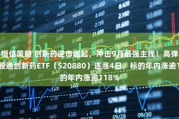 恒信策略 创新药逆市崛起，冲击9月最强主线！高弹性港股通创新药ETF（520880）连涨4日，标的年内涨逾118%