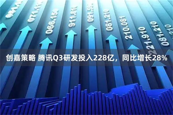 创嘉策略 腾讯Q3研发投入228亿，同比增长28%