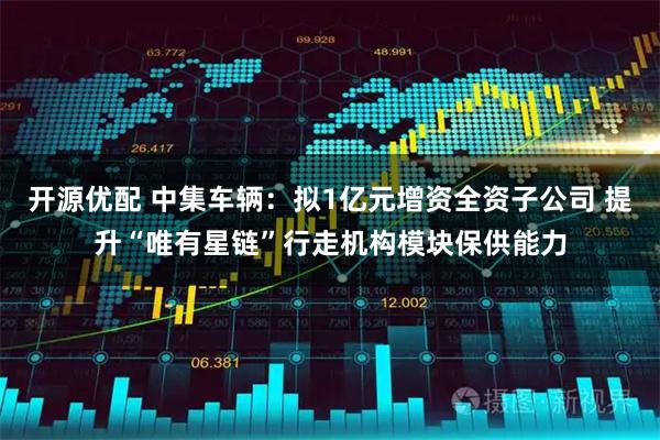 开源优配 中集车辆：拟1亿元增资全资子公司 提升“唯有星链”行走机构模块保供能力